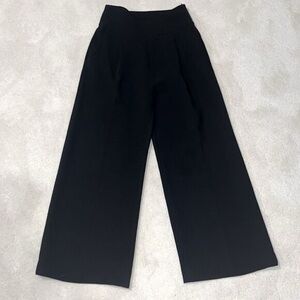 Aritzia Wilfred High Wide Band Waist Black Dress Pants. Full Wide Leg. S